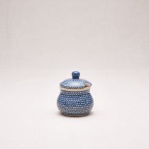 Bunzlauer Keramik Zuckerdose 8 cm hoch, Form 135, Dekor U4706
