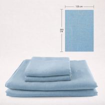 Leinenbettwäsche Bettbezug 135x200cm Blau