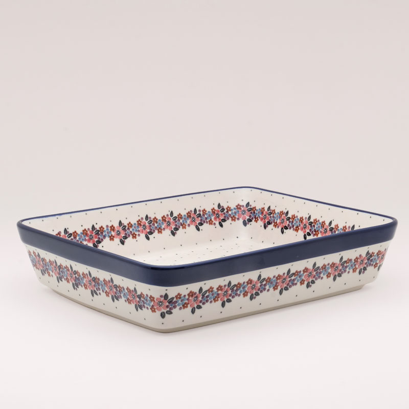 Bunzlauer Keramik Auflaufform 25,5x19,5 Cm – Für 2 Personen, Spülmaschinenfest, Hitzebeständig, Dekor 41