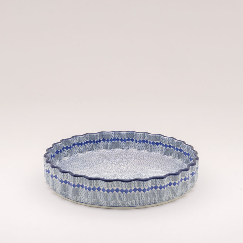 Bunzlauer Keramik Quicheform, Ø 24 cm, Form 637, Dekor 903Ax
